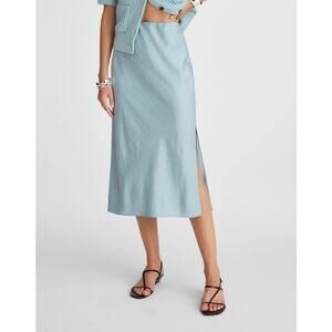 NWT Madewell Satin Midi Slip Skirt Size 4